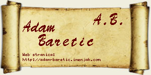 Adam Baretić vizit kartica